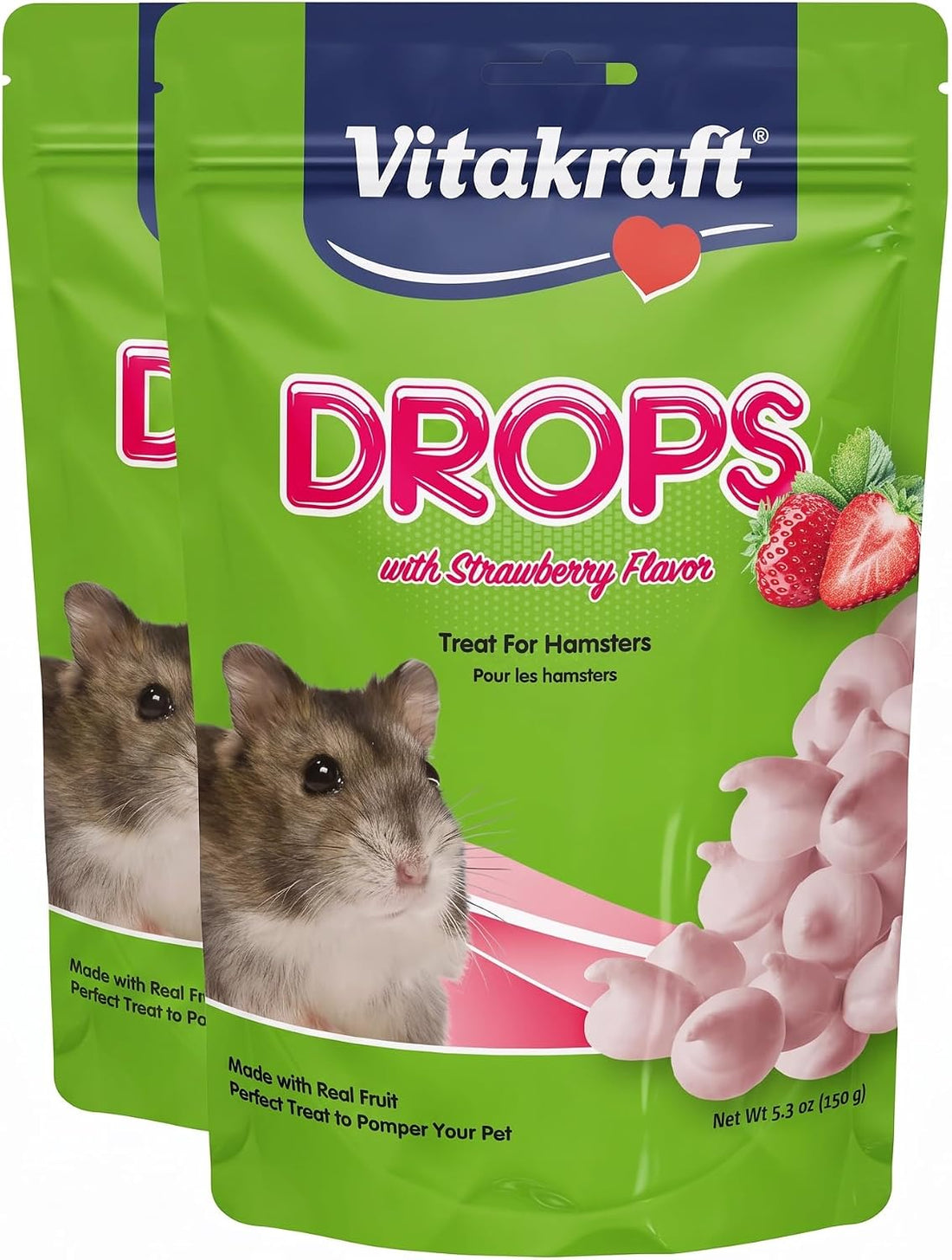 Vitakraft Mini Drops Dwarf Hamster/Rat/Mouse Treat Cherry-Banana 2.5