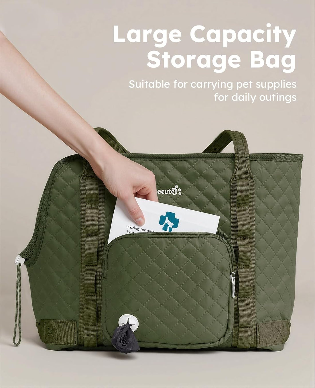 Pecute Dog Purse Carrier, Dog Carrier with Pockets for Small Dogs