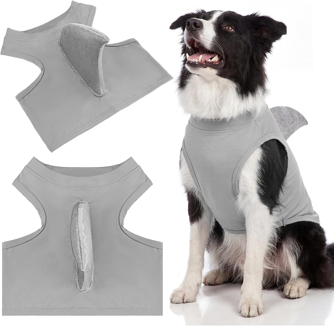 2 Pcs Halloween Dog Shark Costumes Fish Fin Dogs Costume
