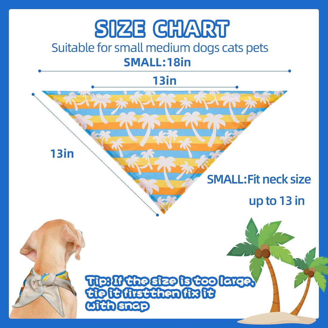 PAWCHIE Dog Cooling Bandana Small