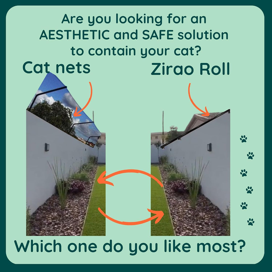 ZIRAO ROLL - Outdoor Cat Anti-Escape Barrier
