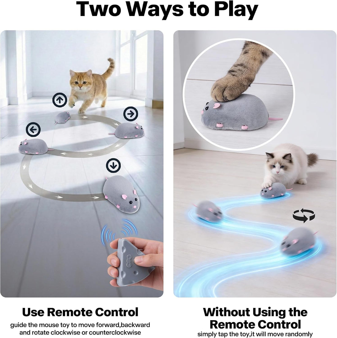 Pet Prime Interactive Cat Mouse Toy with Remote Control,Rechargeable