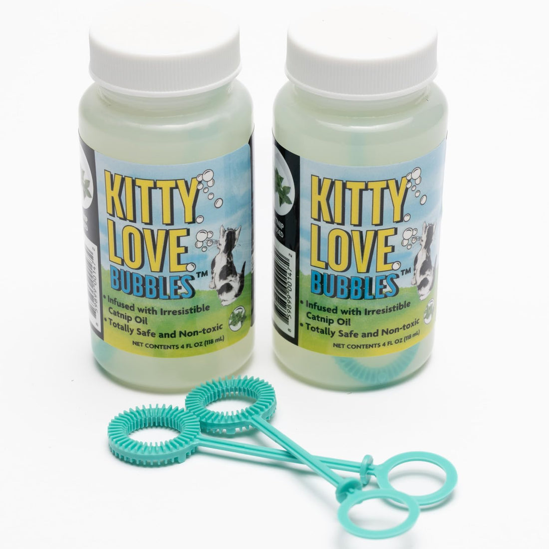Kitty Love Bubbles: 2 Pack Catnip Scented - 4oz Bottles