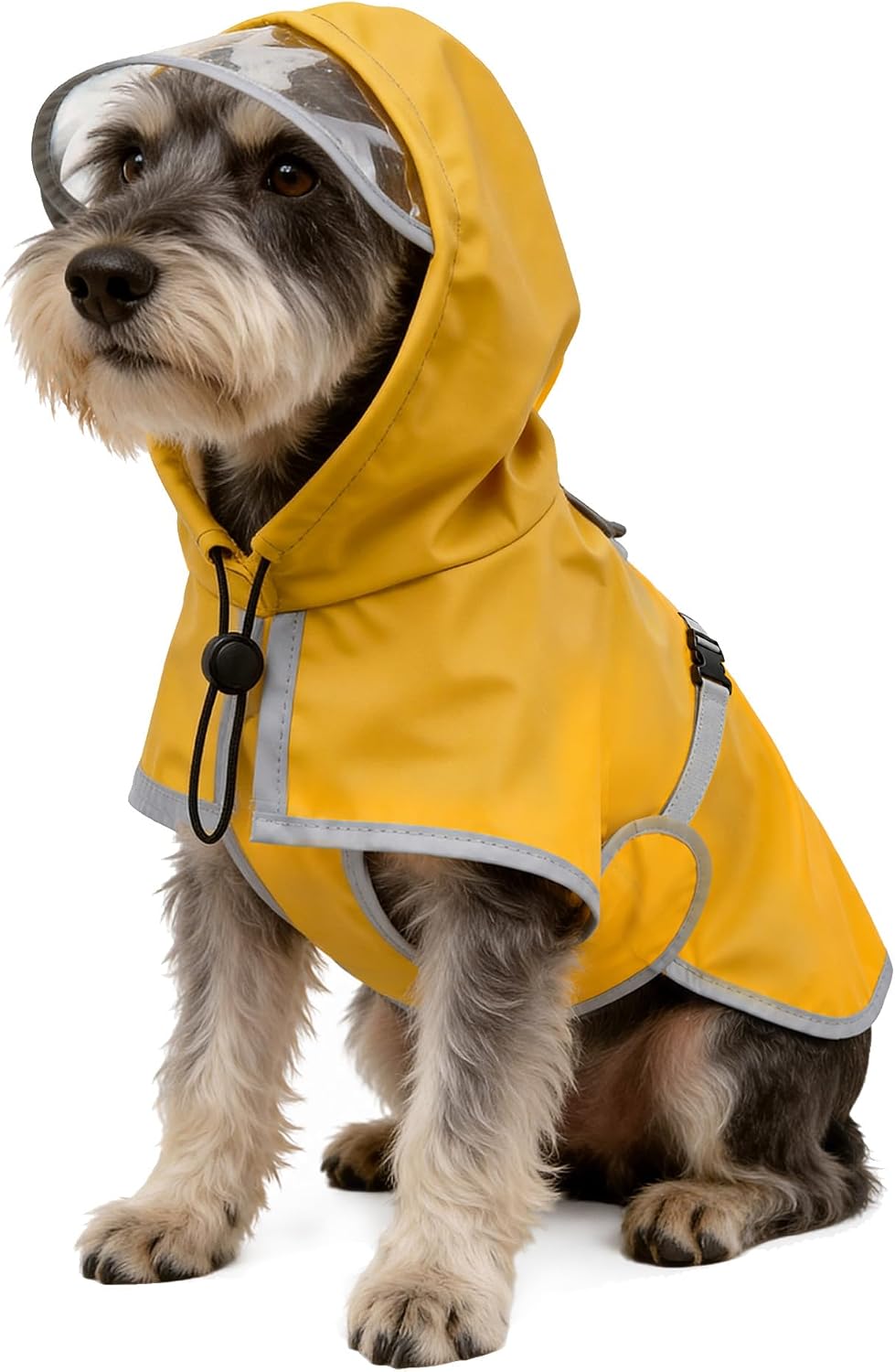 Dog Raincoat Waterproof Reflective Adjustable Hooded Windproof Jacket