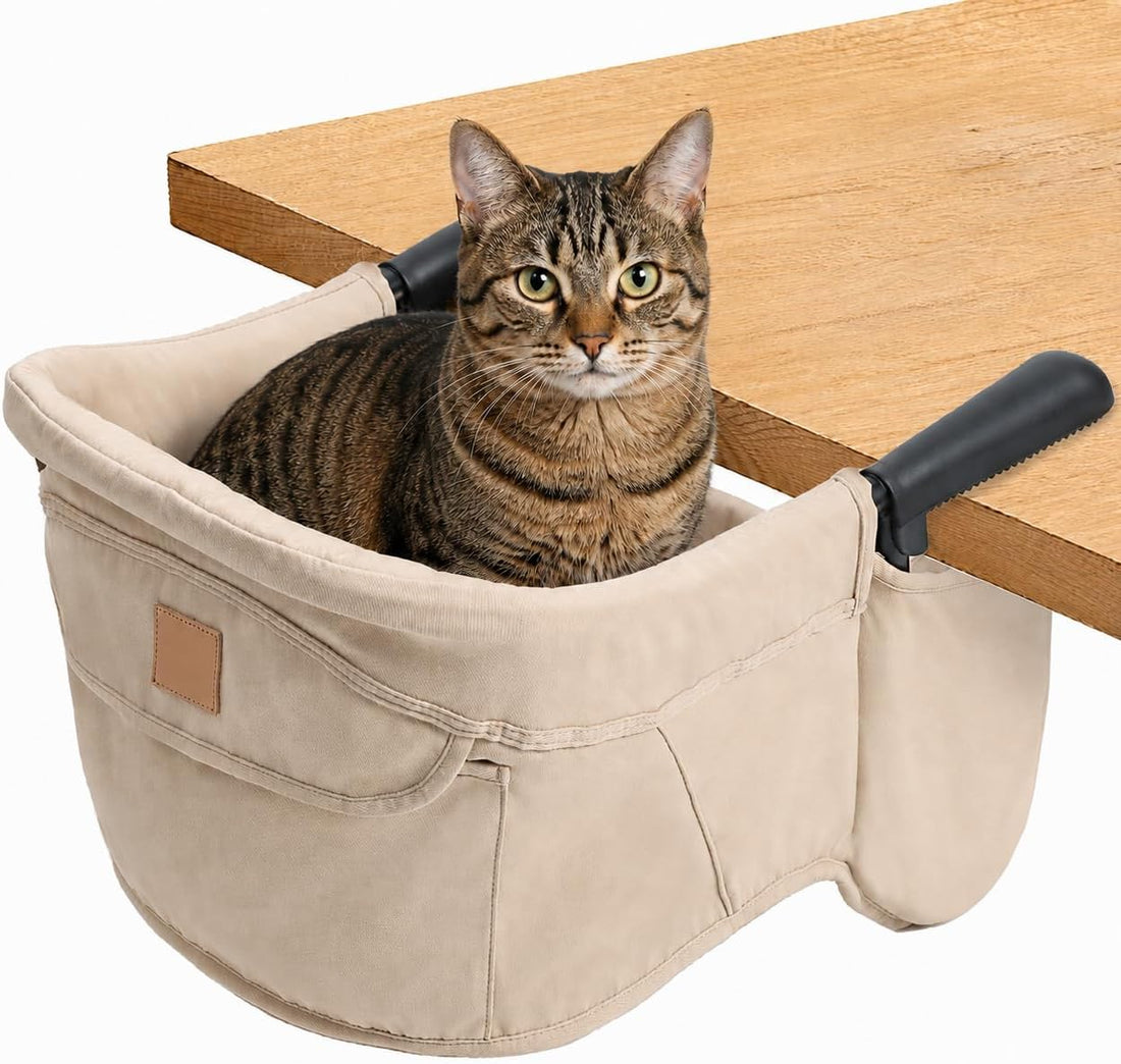 Clip-on Table Pet Chair for Small Pets, Khaki