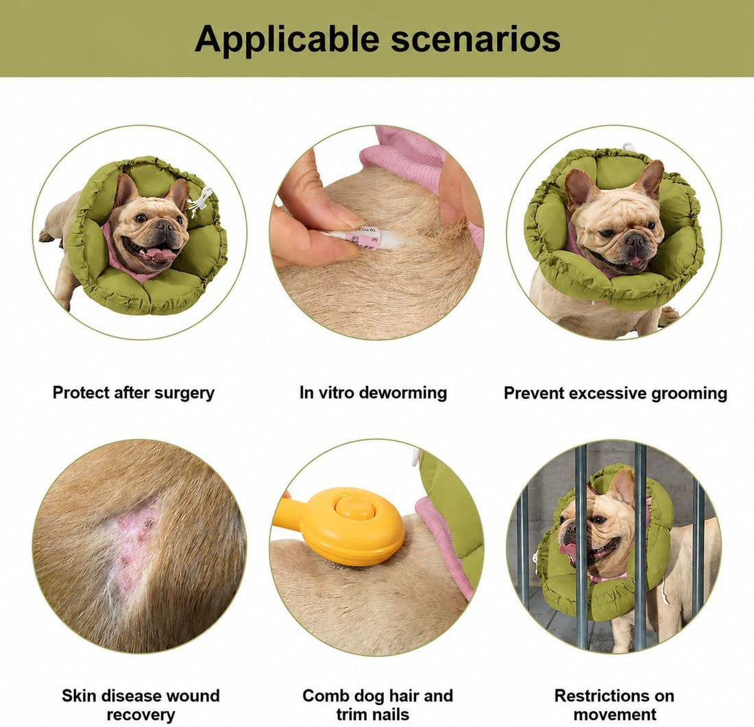 H HIDREAM Dog Cone Collar Stress-Free Recovery Cone Alternative