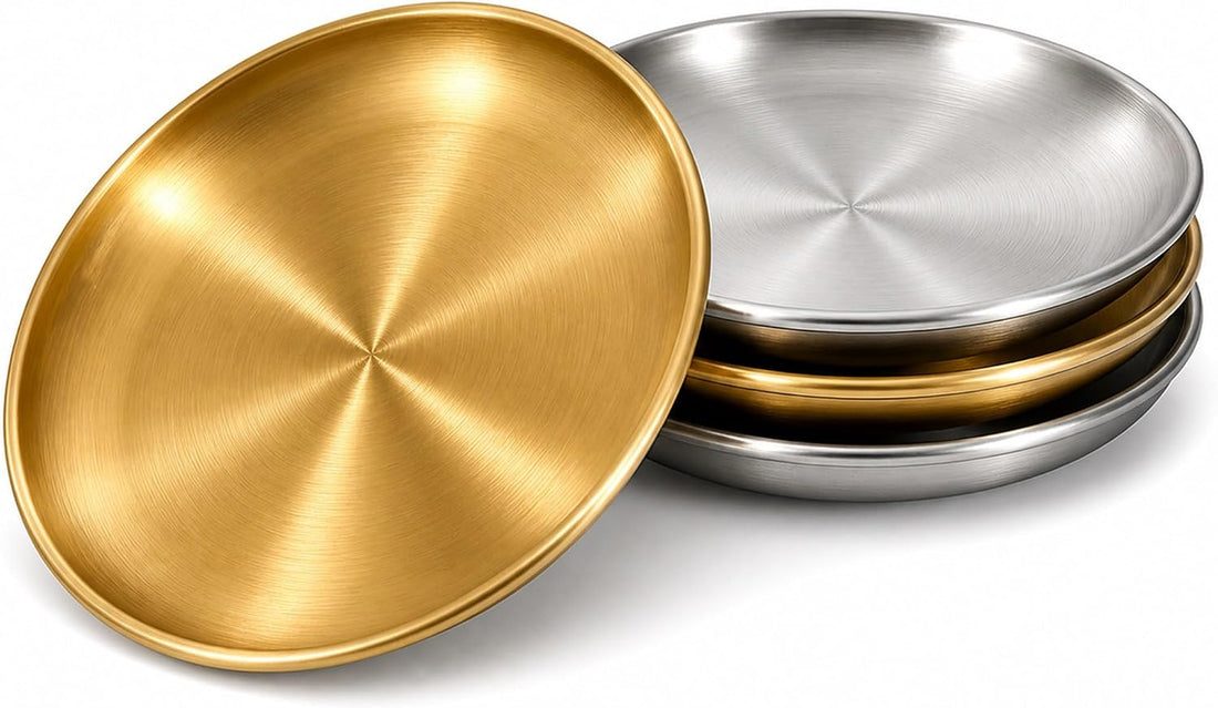 Cat Bowls, 4 Pack Stainless Steel Cat Food Bowl Set
