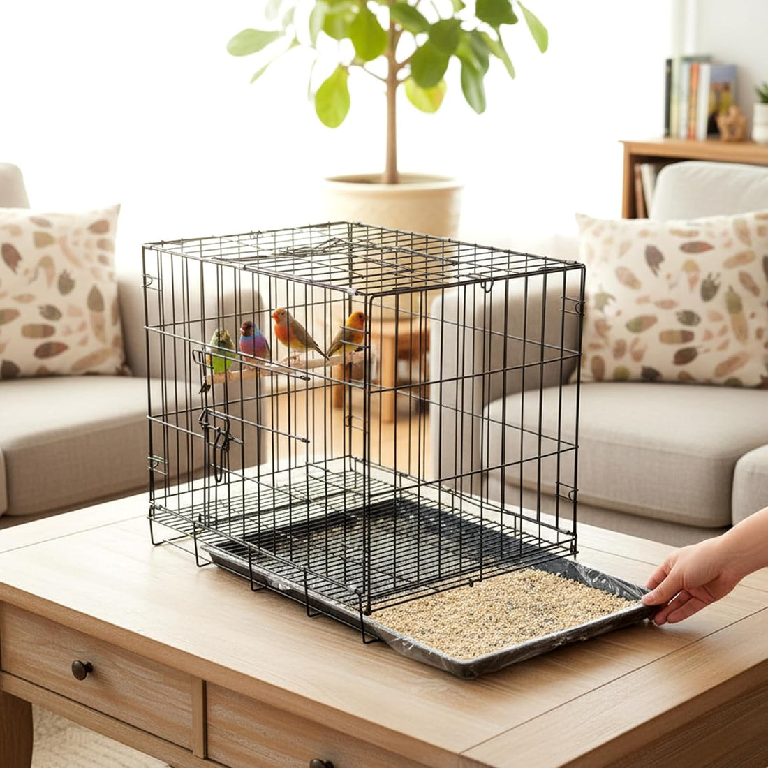 Tosstuki 100 Pcs Large Disposable Bird Cage Liners Bulk 34'' x 22''
