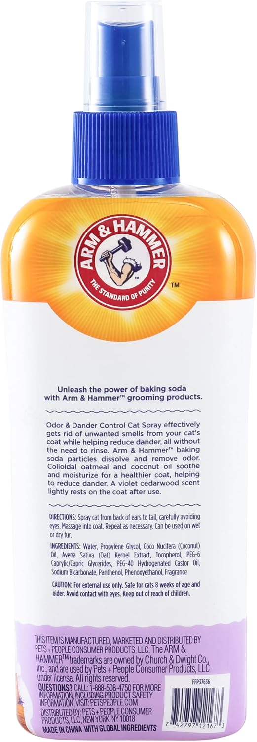 Arm & Hammer Cat Odor Control and Dander Reducing Spray with Baking