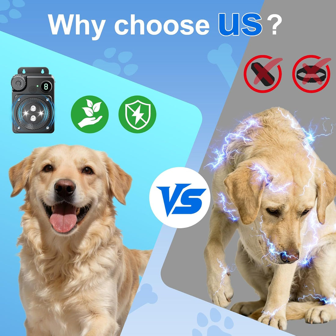 Anti Barking Device for Dogs, Dog Bark Deterrent Devices, 3 Modes