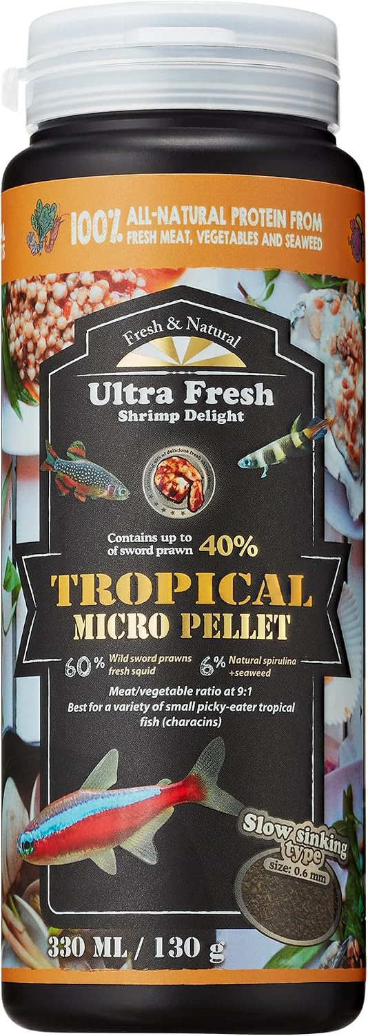 Ultra Fresh Tetra Fish Food, Slow Sinking, All Natural Ingredients