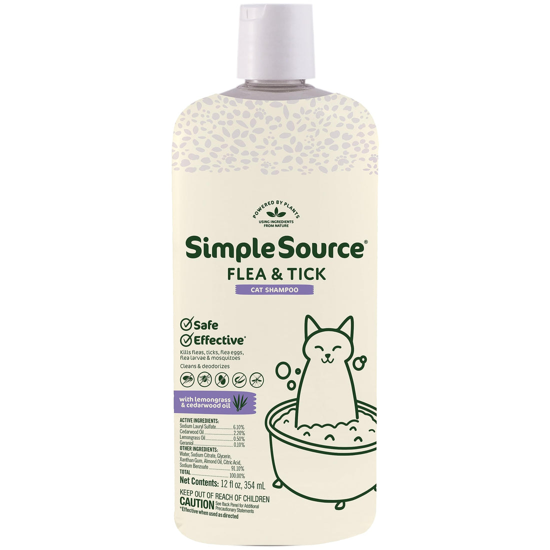 SimpleSource Flea & Tick Shampoo, Powered by Plants