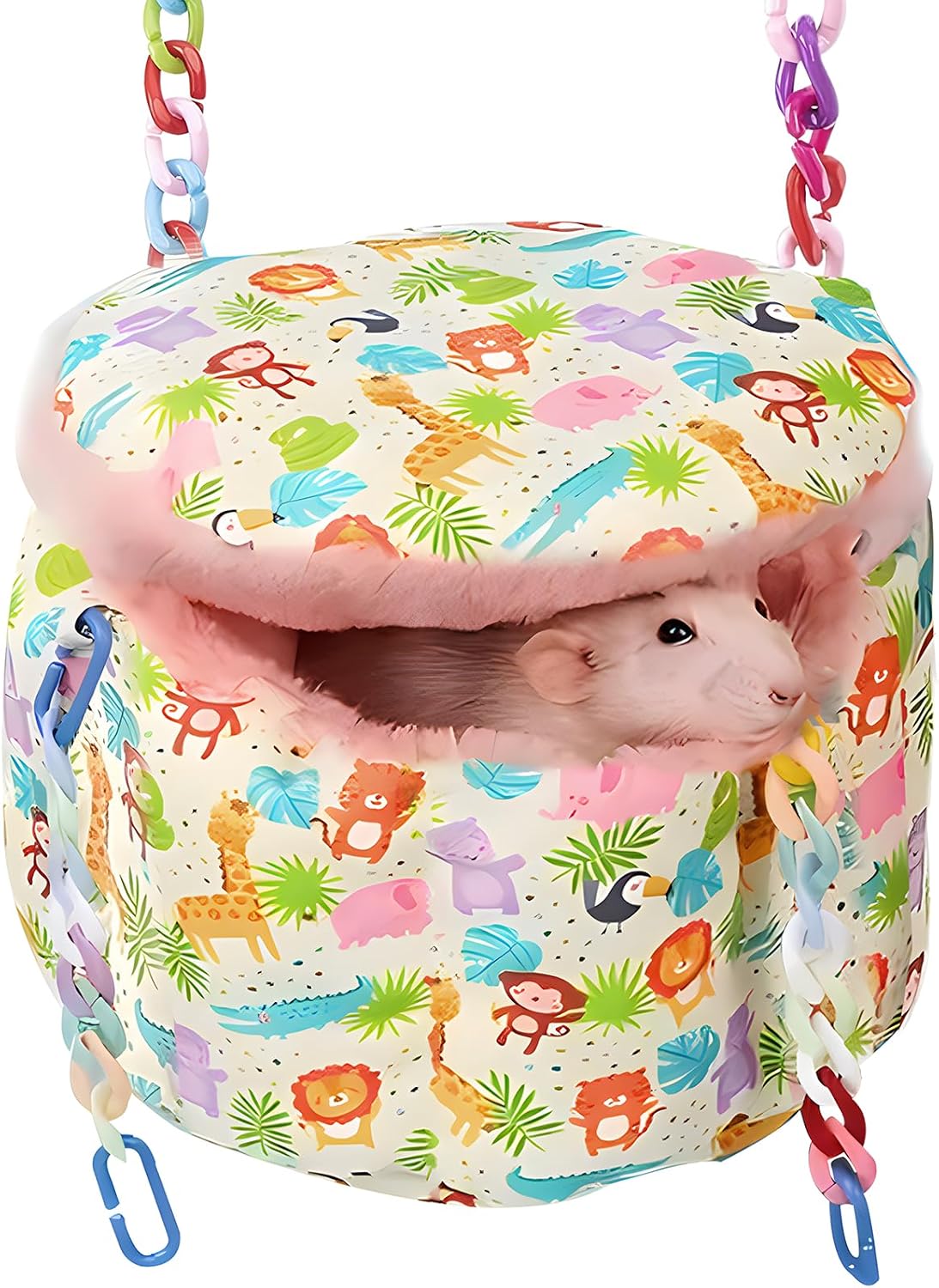 Rat Hammock for Cage, Warm Sleeping Nest Bed with Privacy Cover