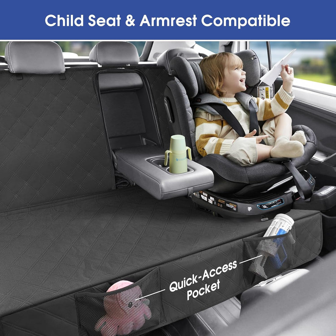 ALLANSING Upgraded 900D Heavy Duty Dog Back Bench Seat Cover
