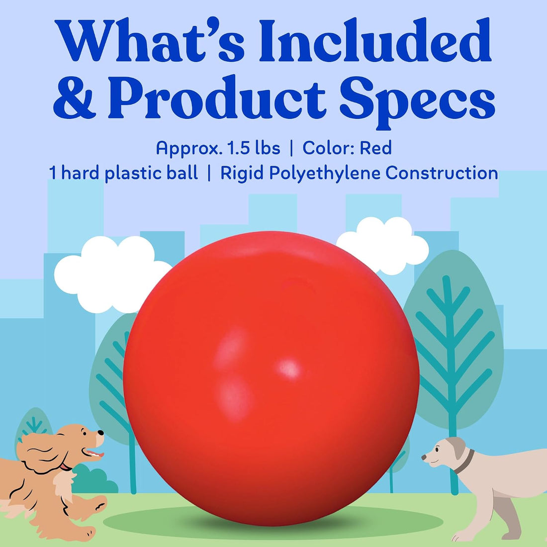 Doggie Dooley Virtually Indestructible Dog Ball - 10 Inch