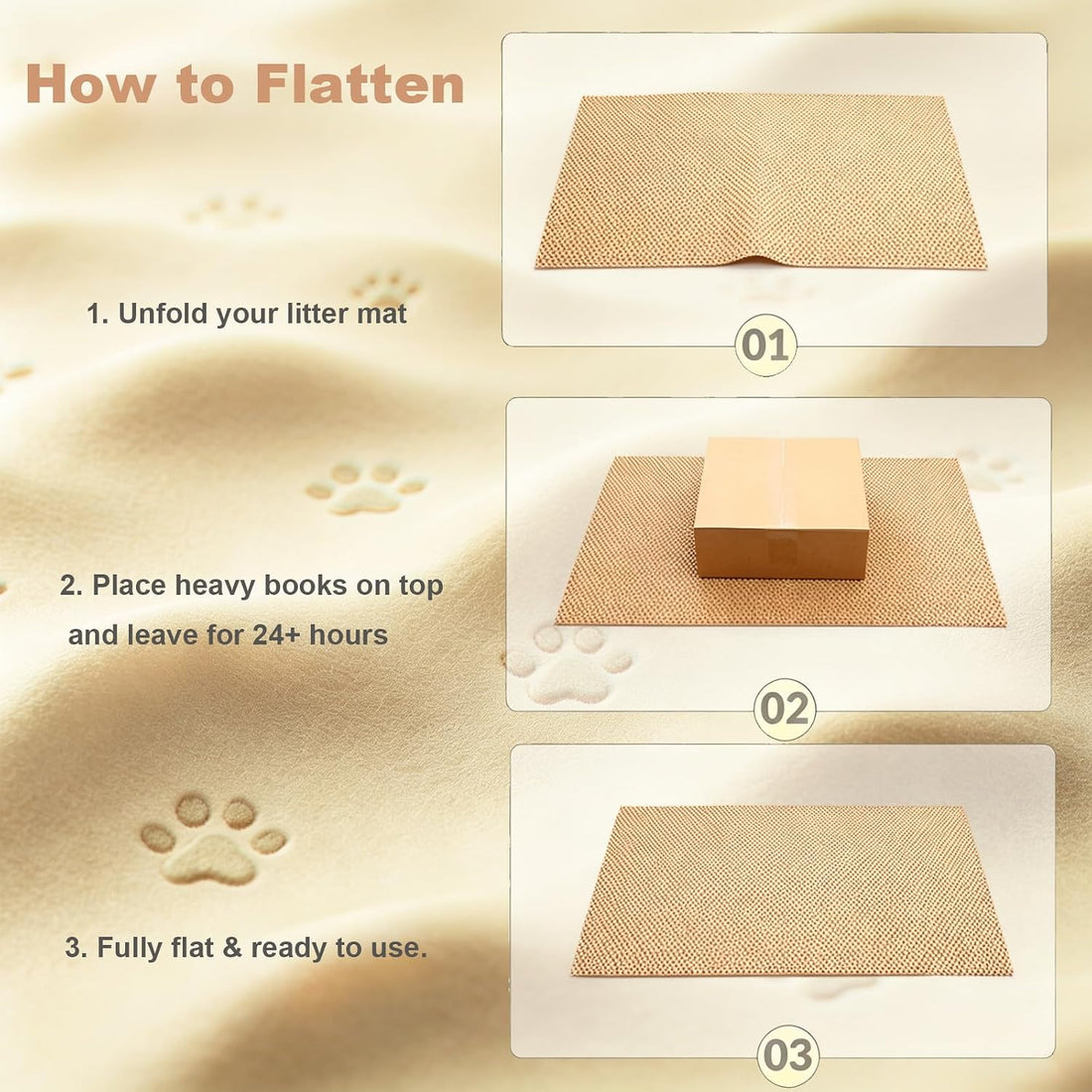 Cat Litter Mat, 23" x 17" Trap Mat for Litter Box