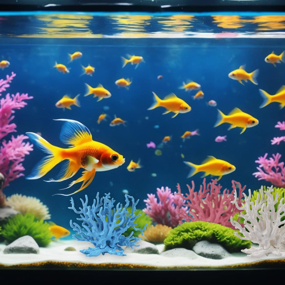 5 Pcs Artificial Coral Reef Decor Fake Faux Plants Coral Reef Decor
