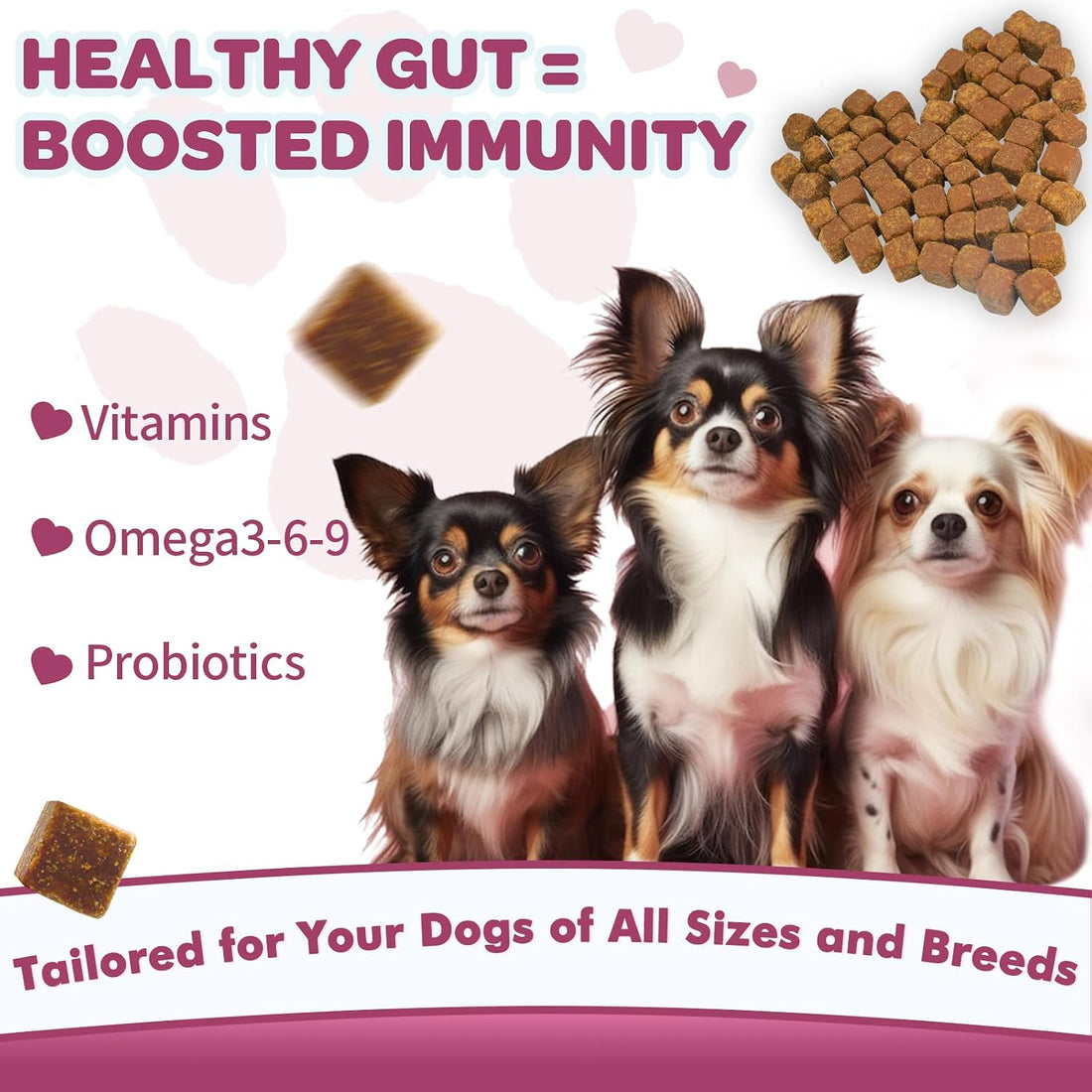 NATURE TARGET Probiotics for Dogs & Digestive Enzymes for Digestive