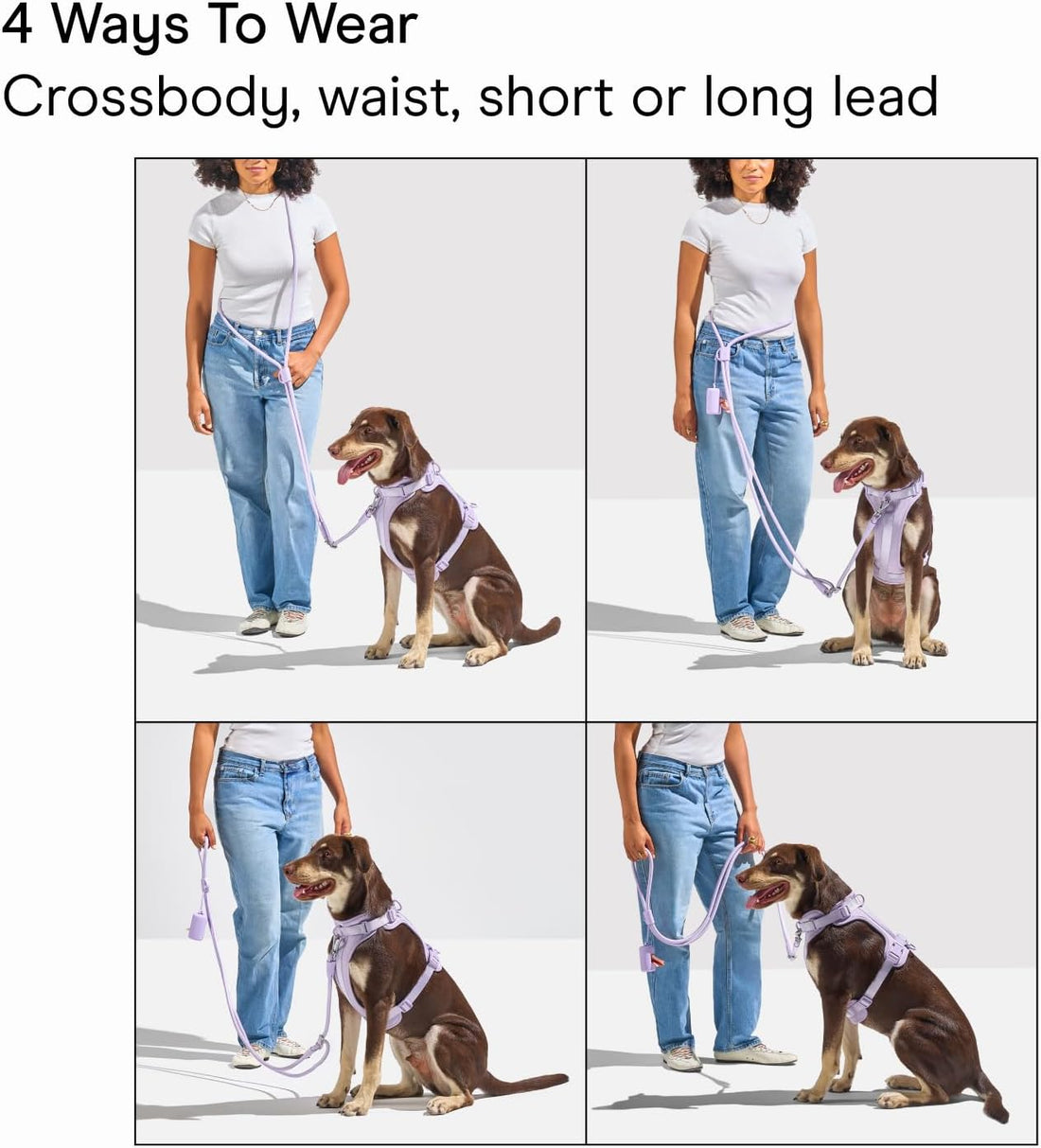 Wild One Hands-Free Adjustable Rope Dog Leash, Standard