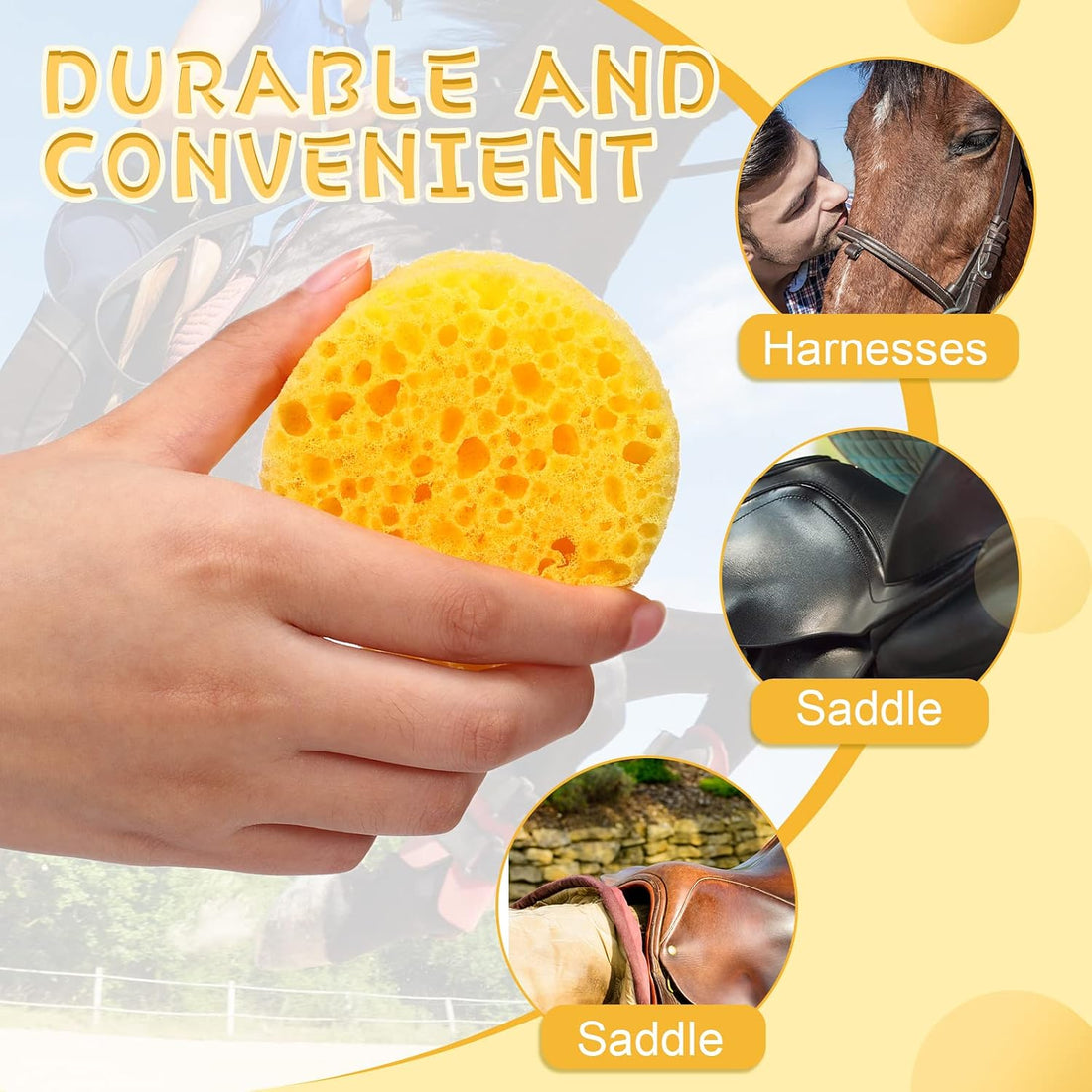 30 Pcs Tack Cleaning Sponges Horse Saddle Sponge Tack Sponges