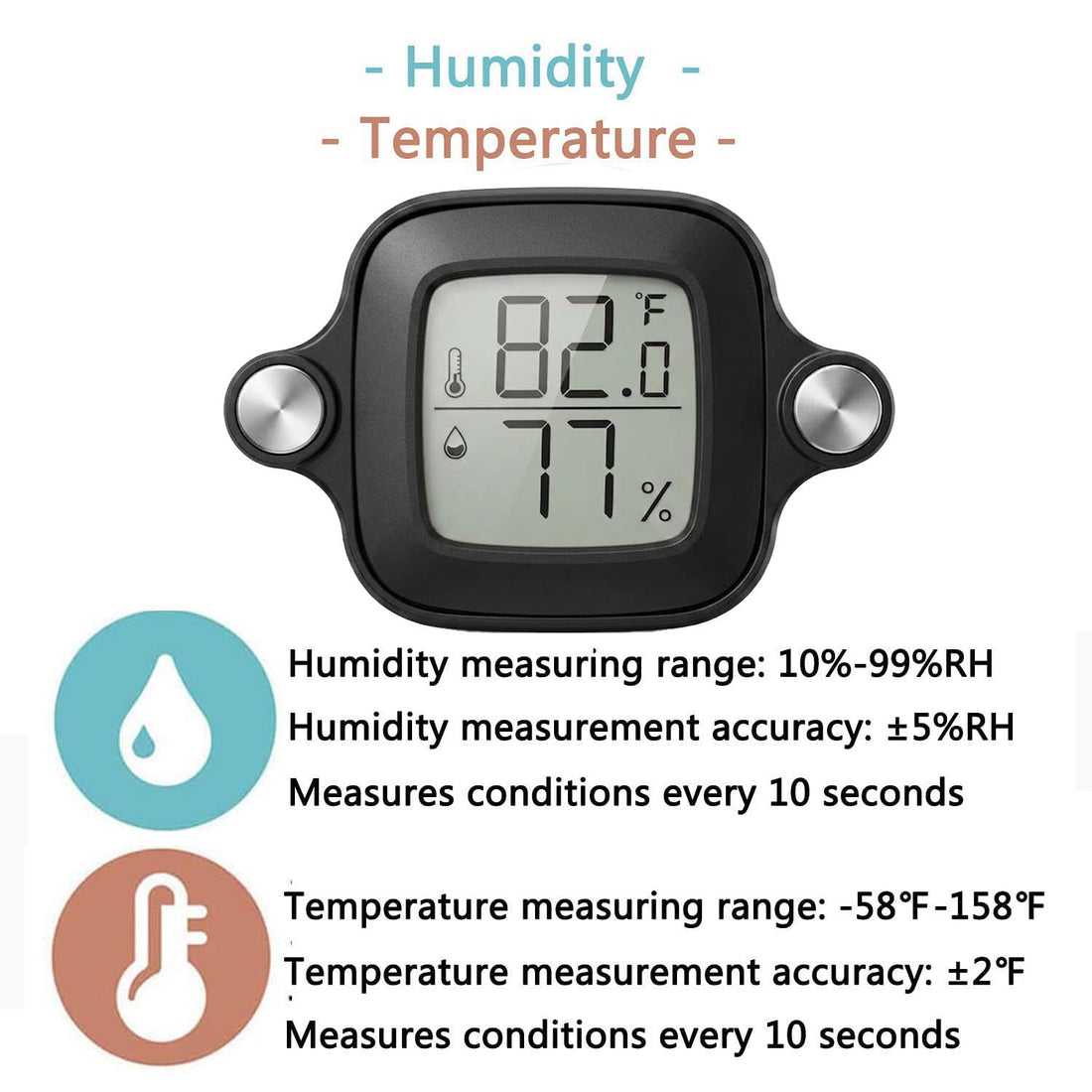 Reptile Temperature and Humidity Monitor Thermometer and Humidity
