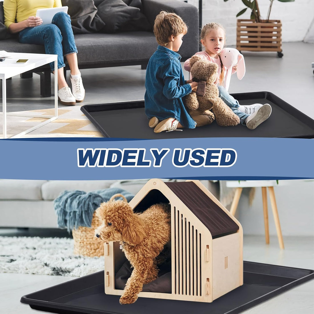 Mifoci 4 Pcs Dog Crate Replacement Pan for Large Dogs