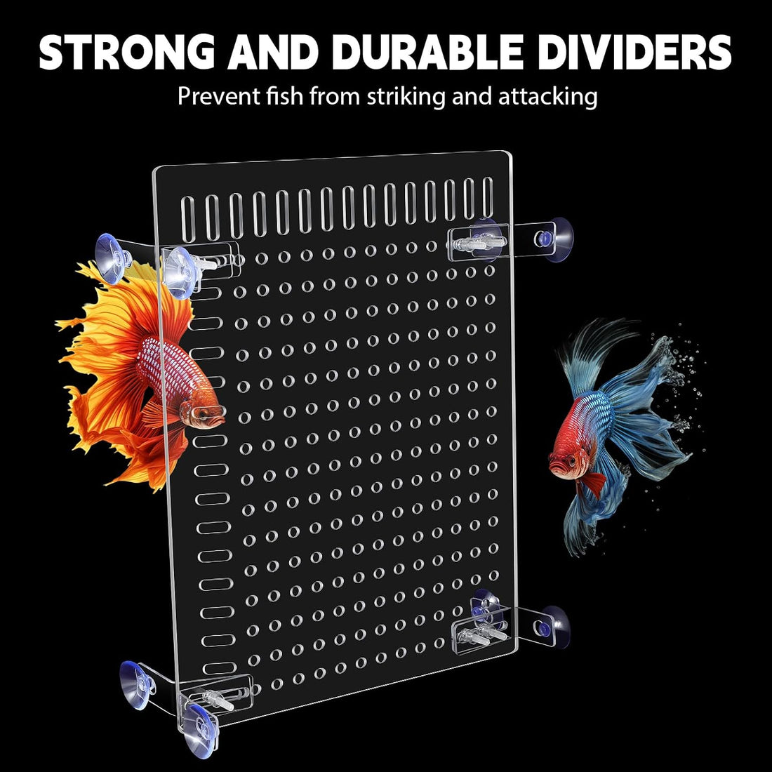 Nuanchu 4 Set Aquarium Divider 11.4 x 9.75'' Acrylic Fish Tank Panels