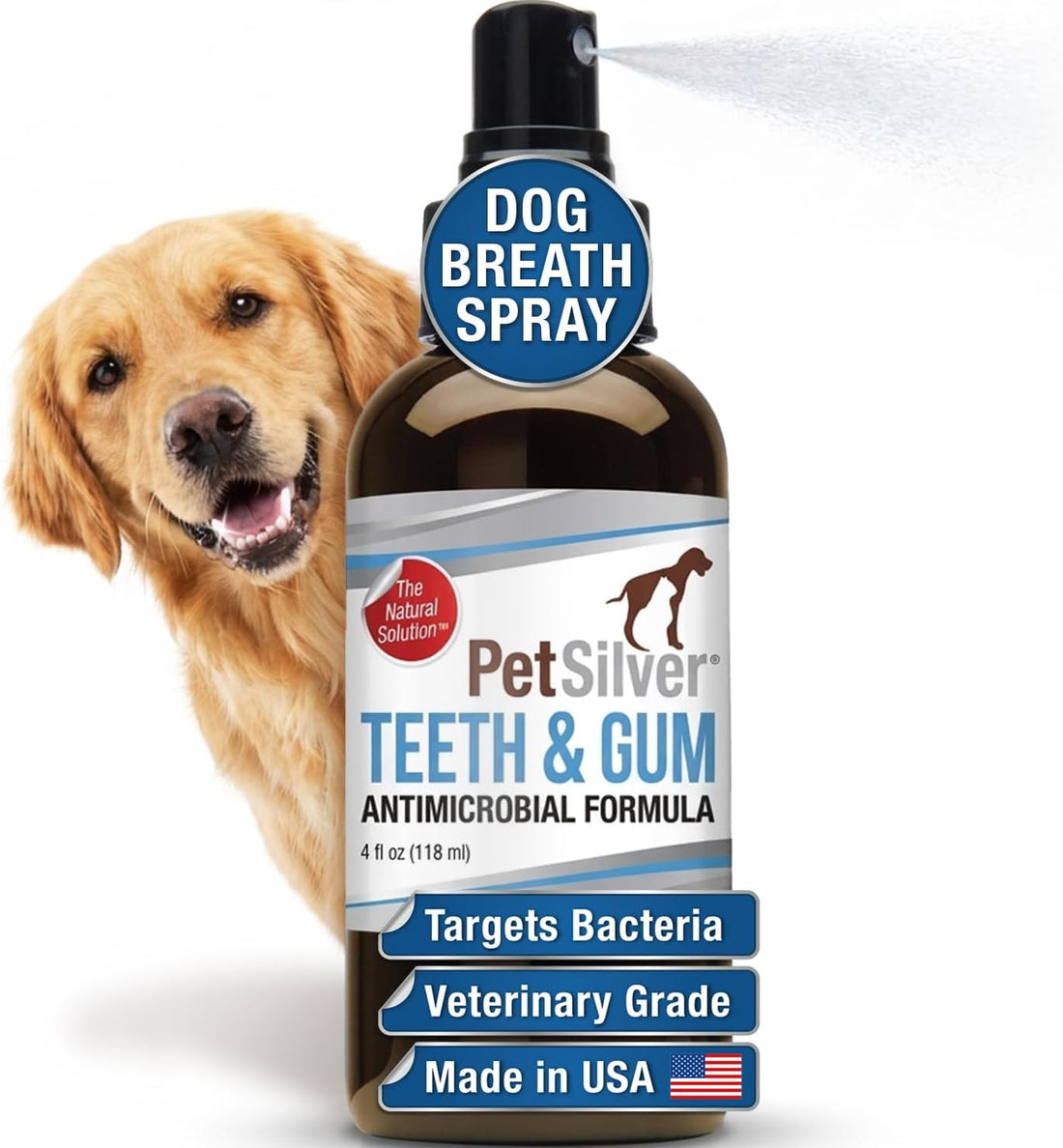 Dog Breath Freshener Spray, Natural Dog Dental Spray, Antibiotic Free
