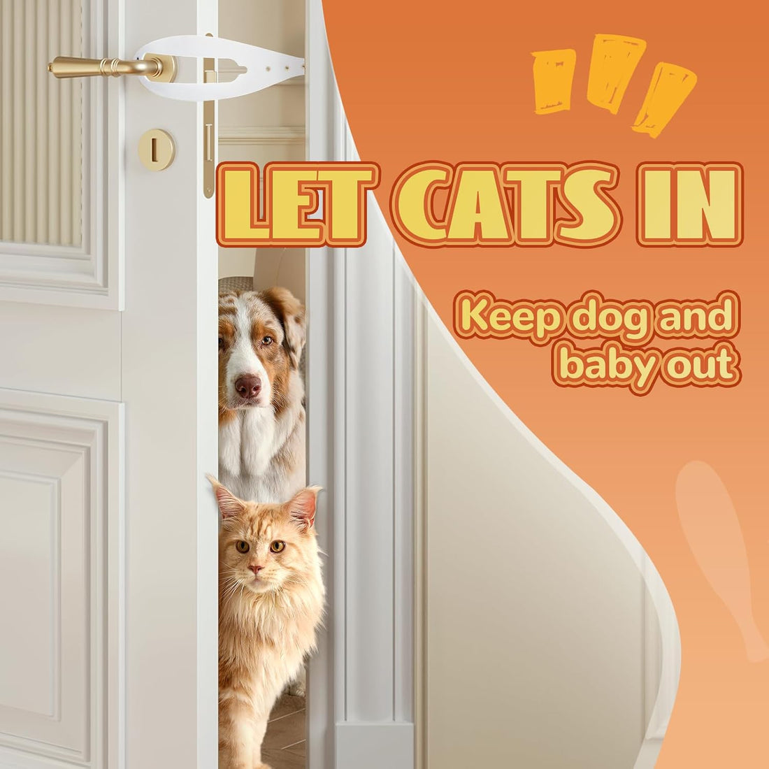 TGIOW Cat Door Latch, 1 Pcs Cat Door Stopper Pet Door Latch to Keep