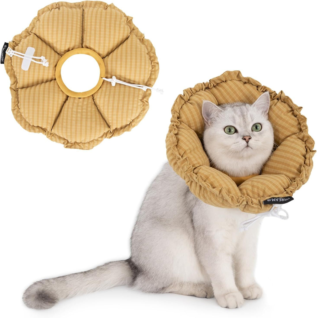 H HIDREAM Dog Cone Collar Stress-Free Recovery Cone Alternative