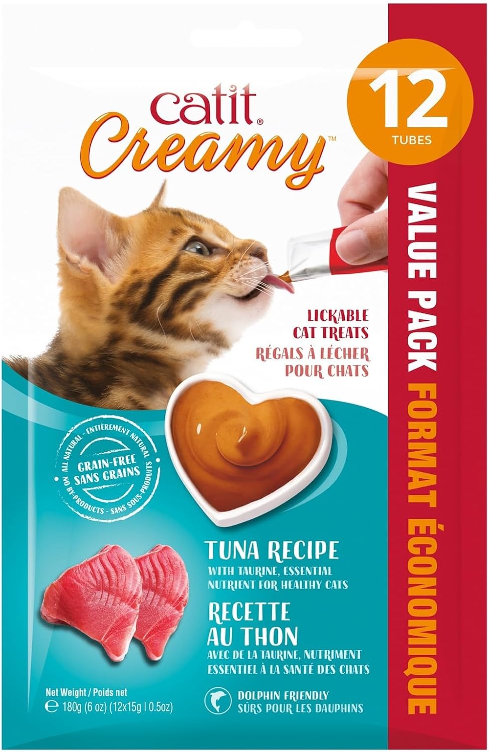 Catit Creamy Lickable Cat Treat, Assortment, 72-Pack