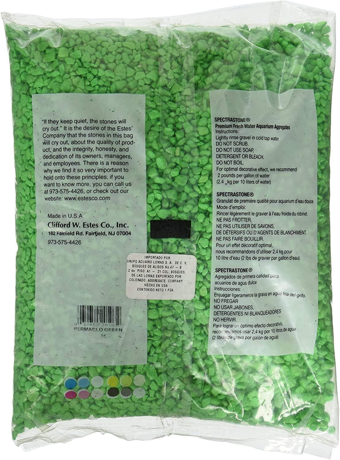 Spectrastone Permaglo Green Aquarium Gravel for Freshwater Aquariums