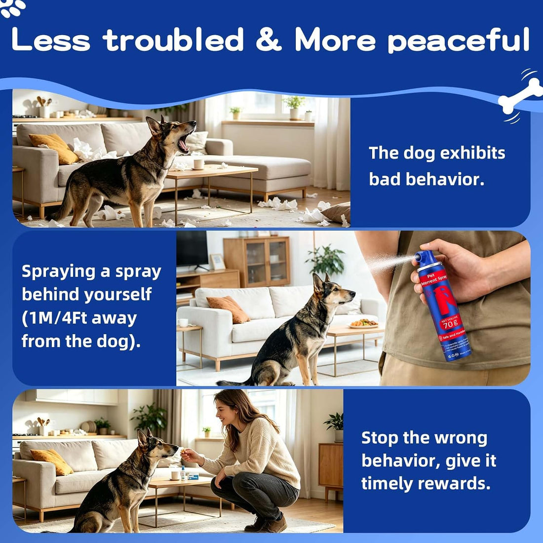 Corrector Spray Dog Trainer 70ml 1 Pack for Dog to Stops Unwanted