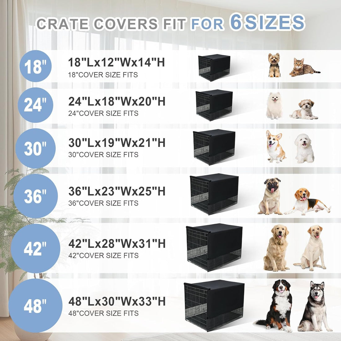 Explore Land Breathable Dog Crate Cover, 18 inches