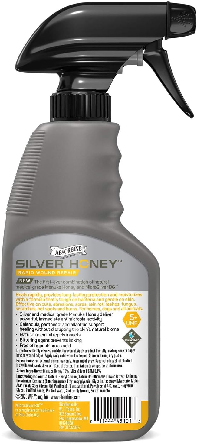 Silver Honey Rapid Wound Repair Spray Gel, 8 fl oz