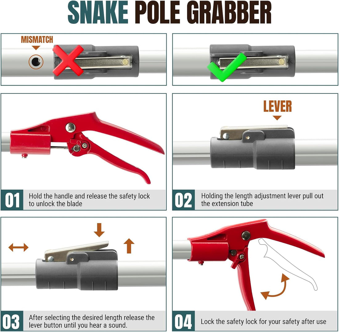 ZeyaHuanMao 2-in-1 Snake Grabber & Fruit Picker