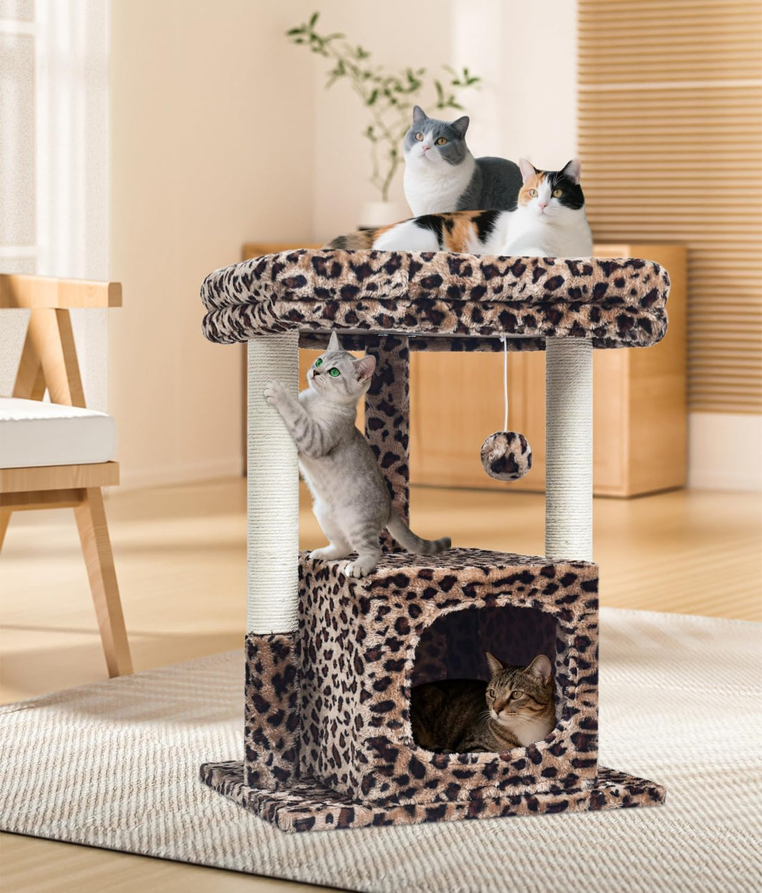 SYANDLVY 27" Cat Tree for Indoor Cats