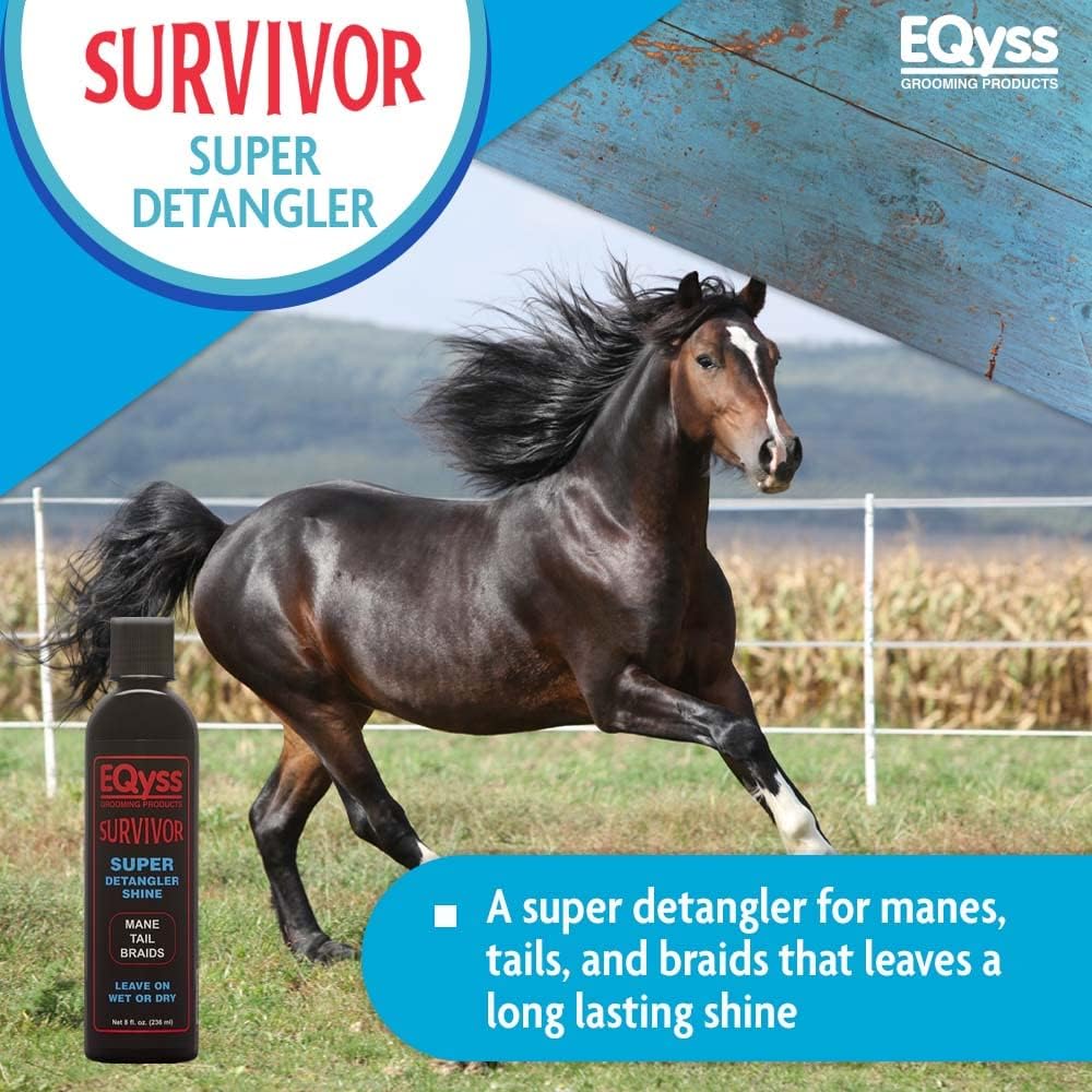 Eqyss Survivor Equine Horse Detangler - Smoothes Out Tangles, Mats