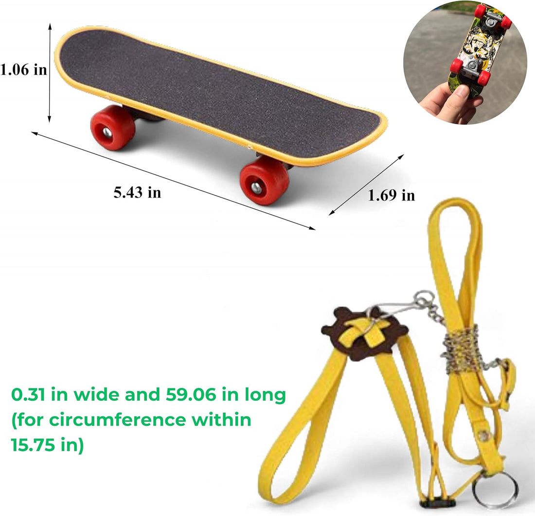 Adjustable Tortoise Leash and Funny Skateboard Set