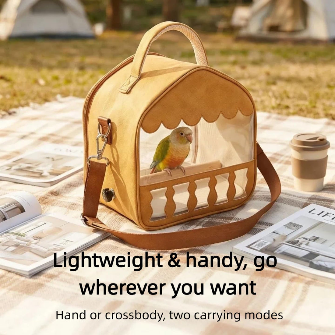 Portable Travel Backpack for Small Birds,for Budgies &Sun Conures