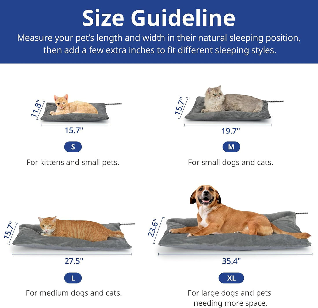 Outdoor Cat Heating Pad, 15.7" x 11.8", 30W, Grey