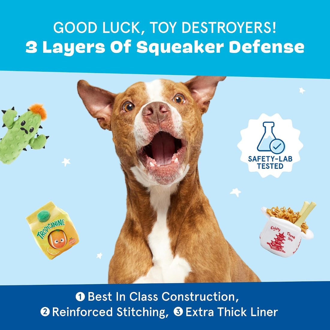 BarkBox Toaster Poodle Dog Toy - for Dogs