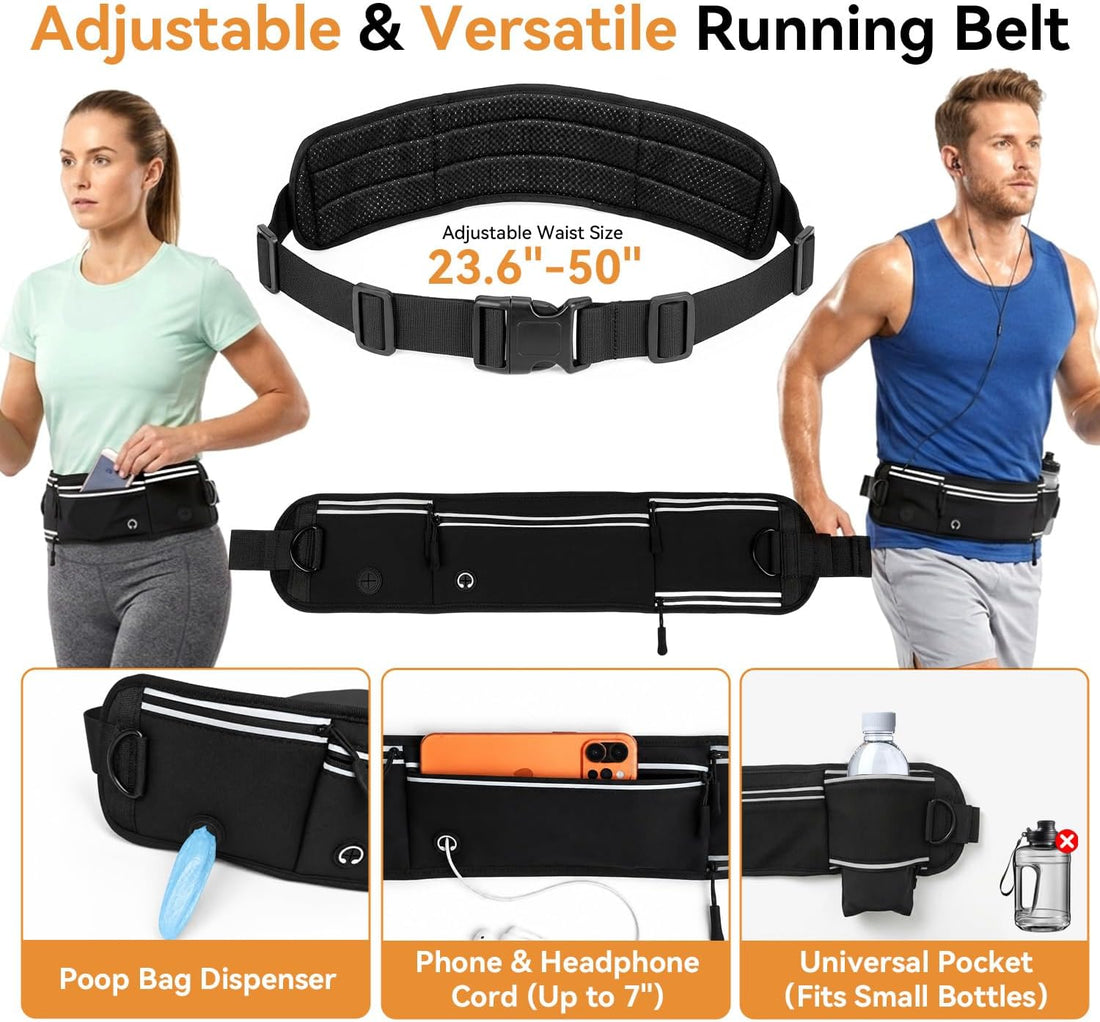 Hands Free Dog Leash, Heavy Duty 240lbs Bungee Leash with Fanny Pack