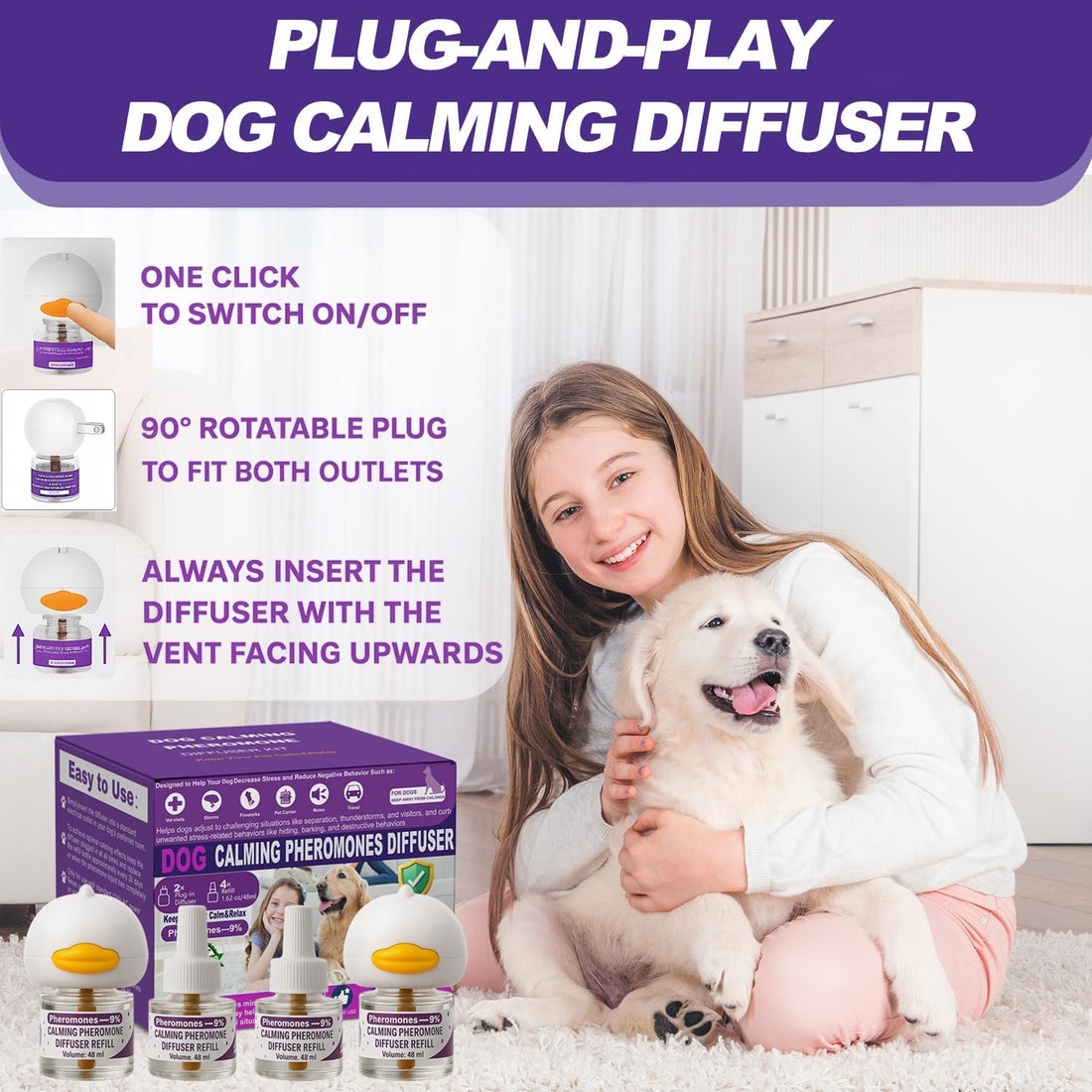 Dog Calming Pheromone Diffuser Kit for Anxiety