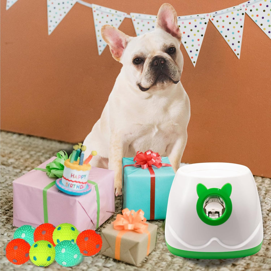 Automatic Dog Ball Launche with 9 Balls (2 inches)