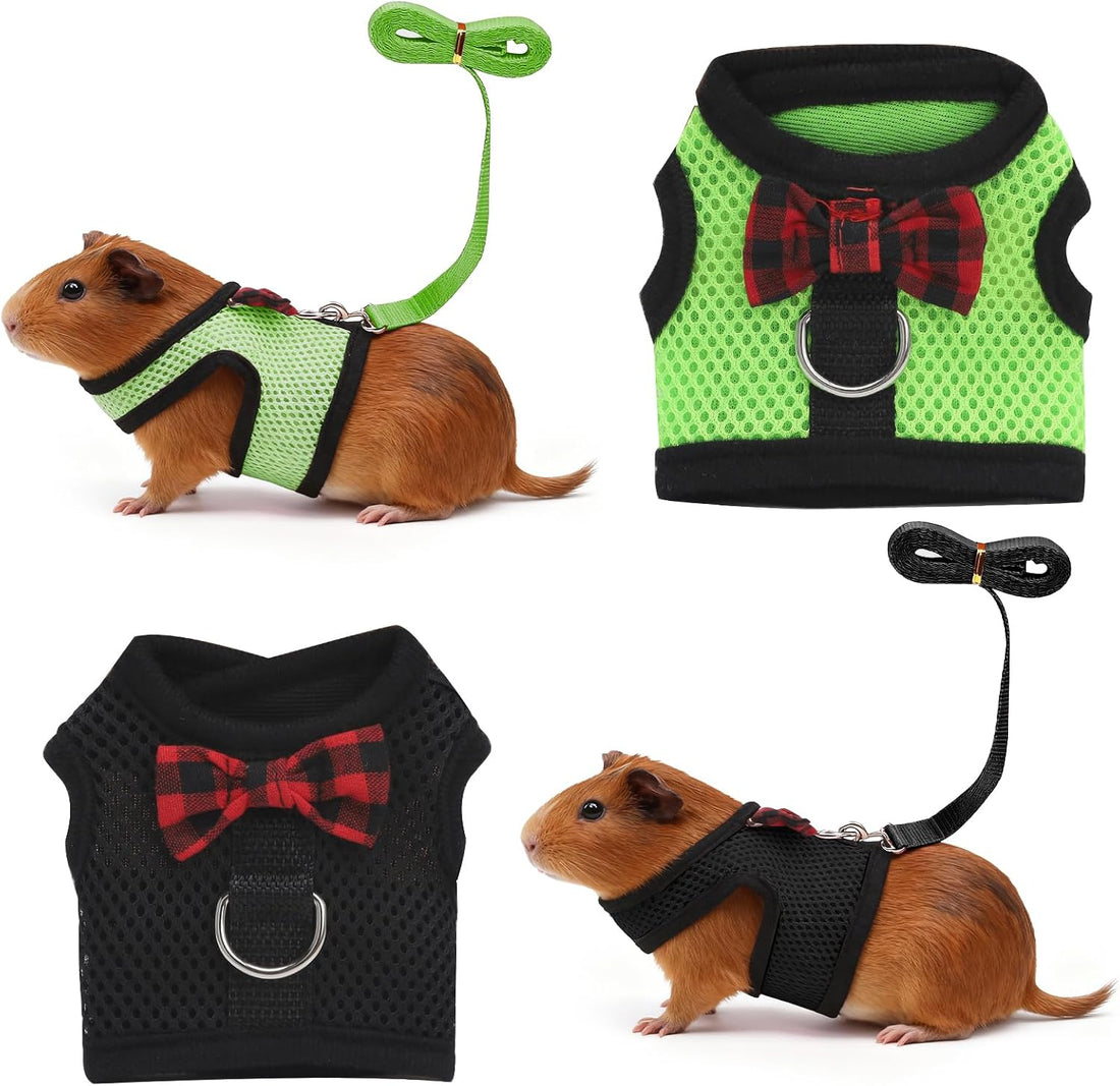Guinea Pig Harness and Leash，2packs Guinea Pig Clothes Baby Ferret