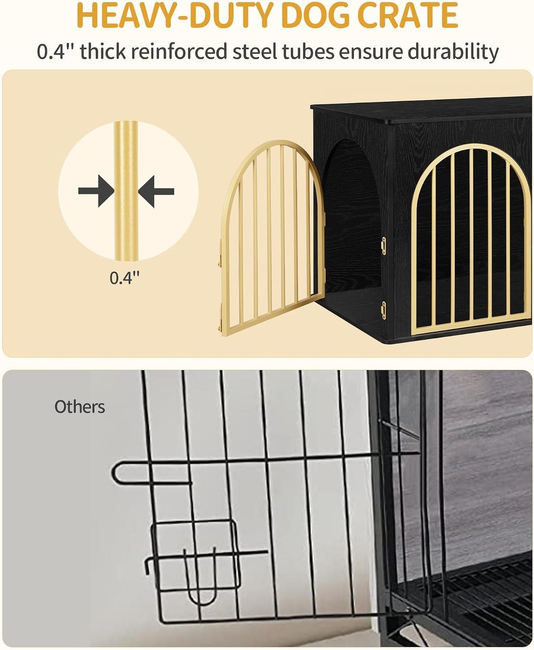 Hzuaneri 39.4 in Dog Crate Furniture,Dog Kennel Indoor