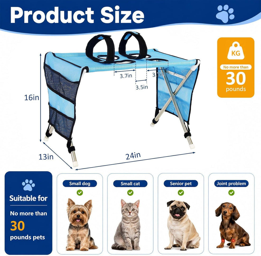 Dog Grooming Hammock for Small Pets with Stand, Dog Shower Hammock