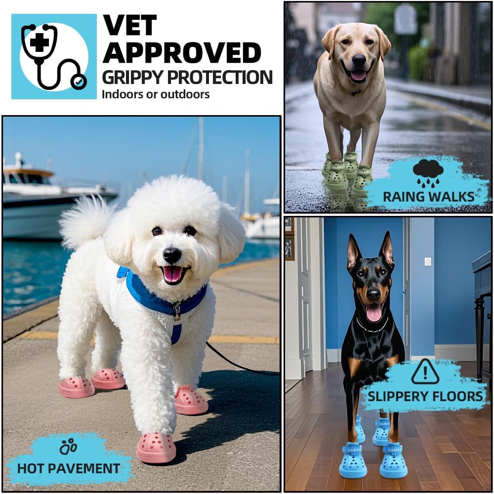 JZXOIVA Dog Shoes for Hot Pavement, Dog Booties for Small Dogs