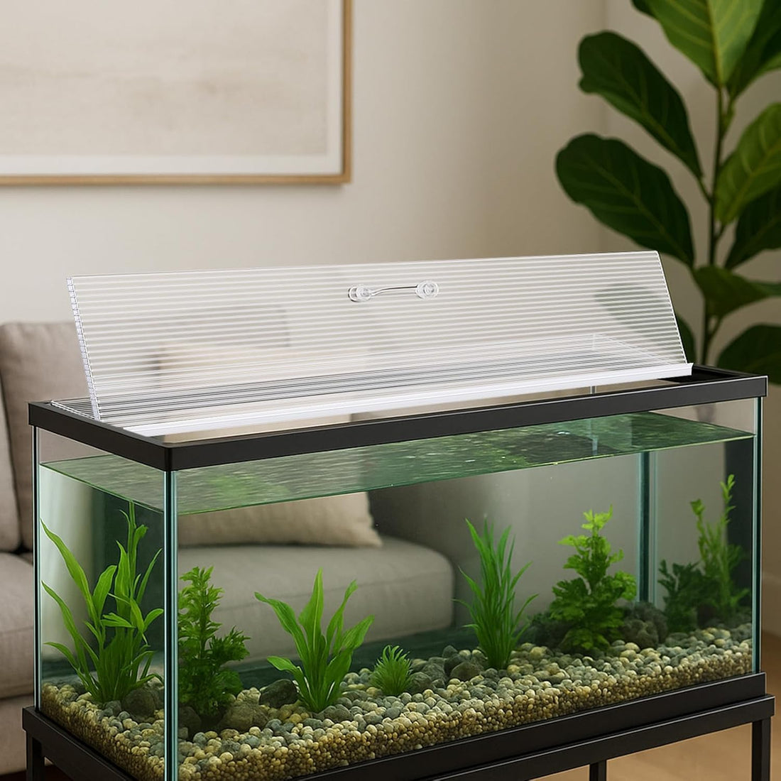 Sieral Aquarium Lids Canopy Set, 30 x 12 Inch, Clear, 1 Pcs